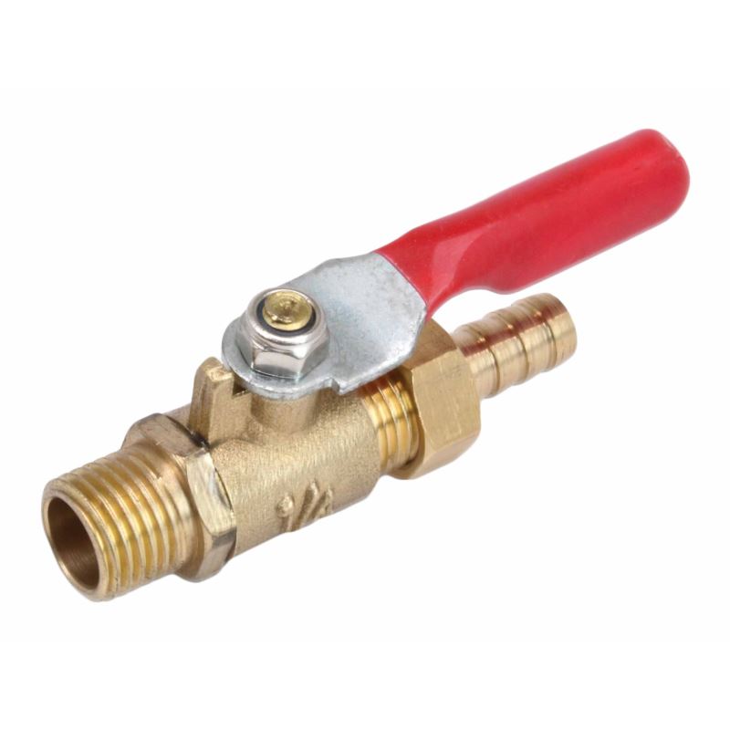 pneumatische kraan met nippel - handmatige lucht klep - kogelkraan - asta