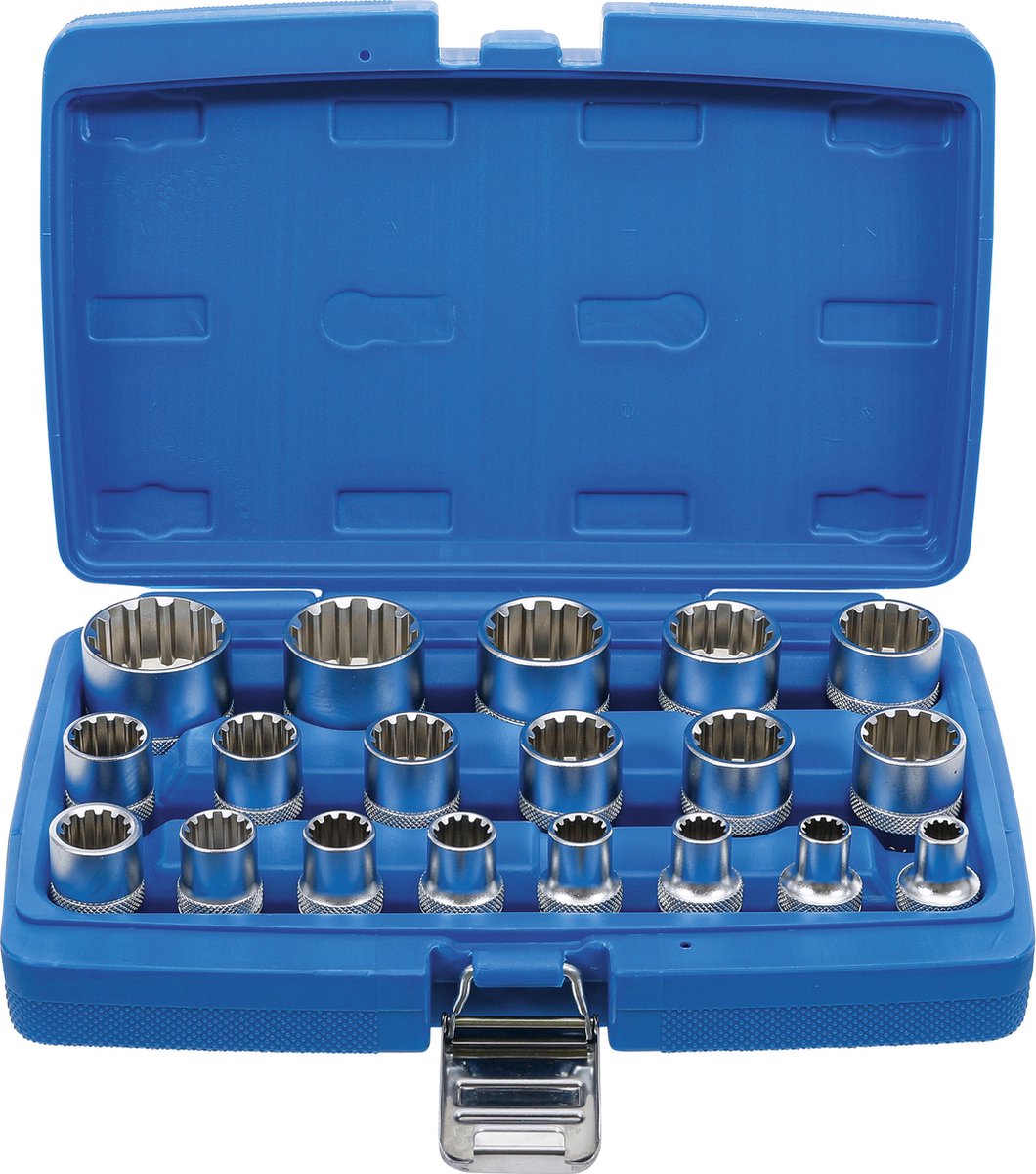 doppenset multilock - 19-delig - 1/2 aansluiting - 5/16 tot 1-1/4 inch - engelse maten - doppendoos - dopsleutelset