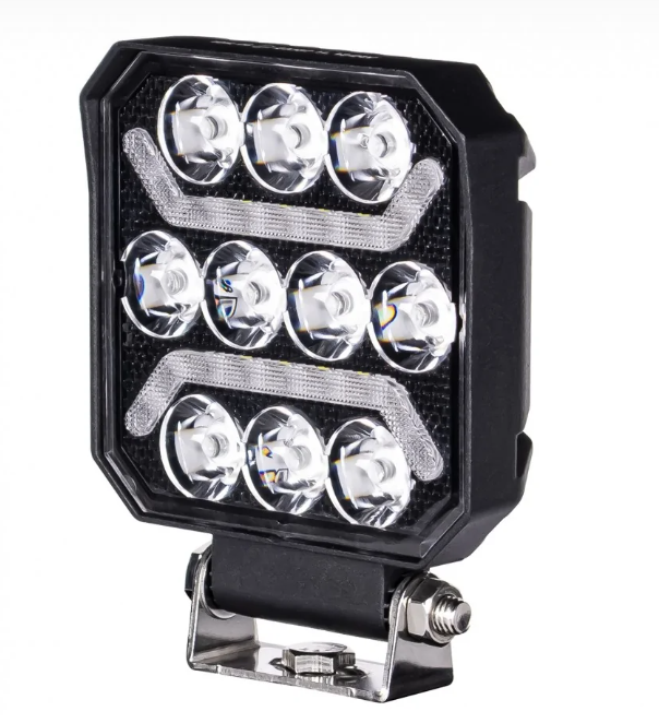 led werklamp 10x led + 2 led strips 15w - bouwlamp - werklamp - werklicht - ledlamp - lamp