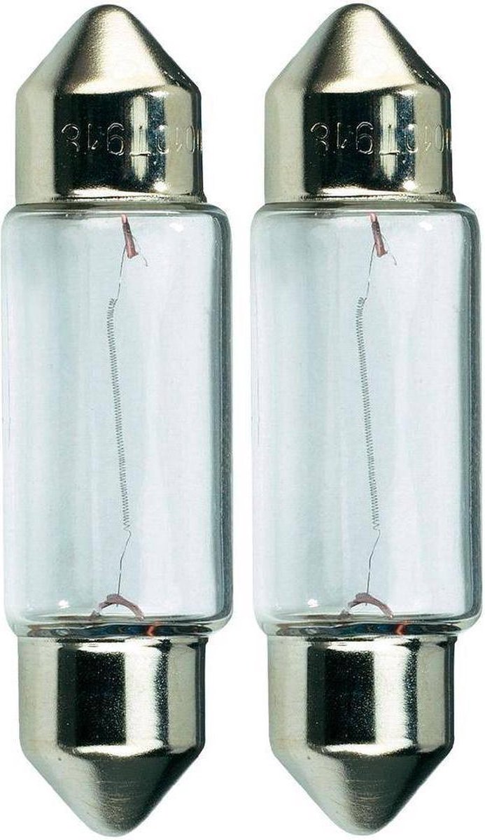 autolamp 12 volt 5w sv8,5 2st wit - lamp - autolamp - gloeilamp - autoverlichting