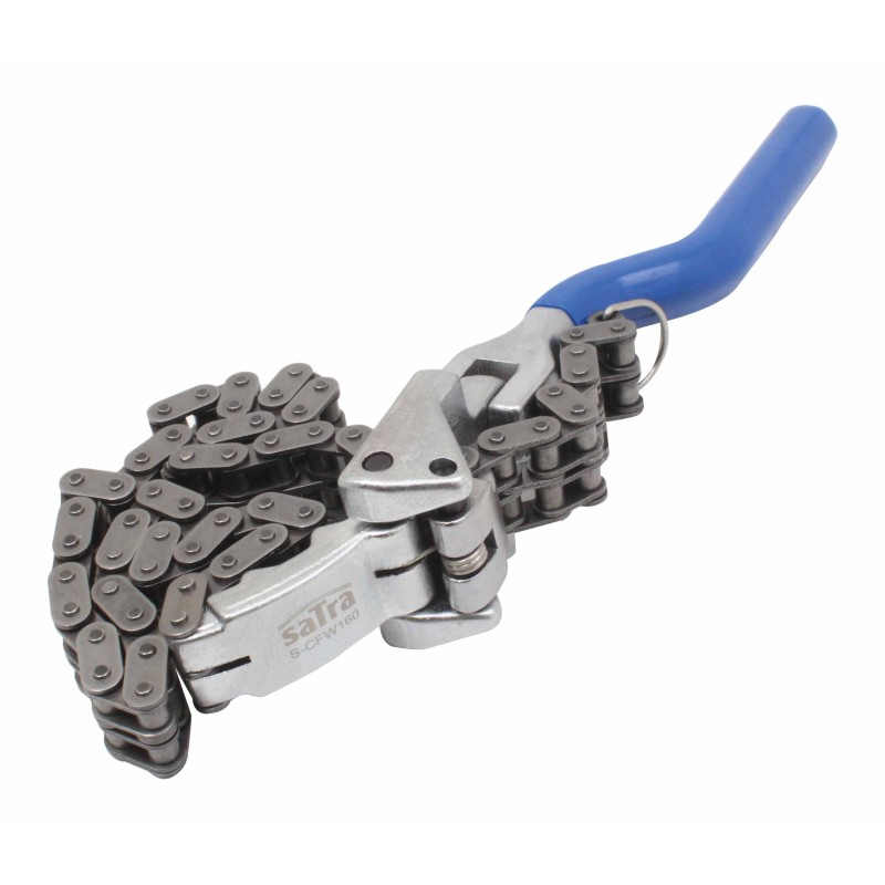oliefiltertang met ketting - 60 tot 160 mm - filtertang - oliefiltersleutel - satra