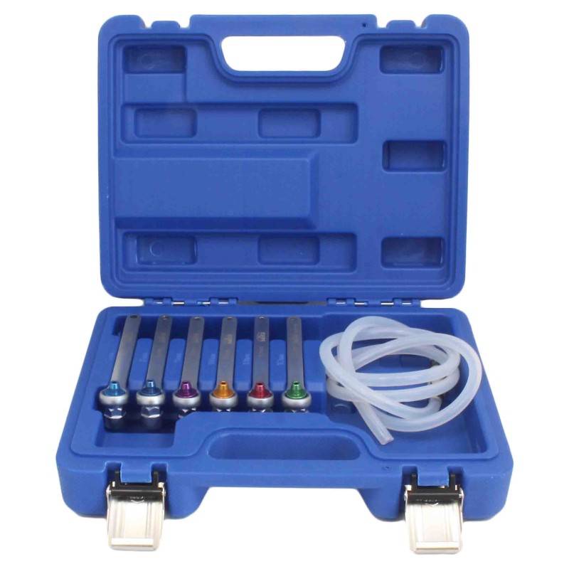 remvloeistof aftap sleutelset - 7 delig - remontluchting sleutelset - remontluchter - satra