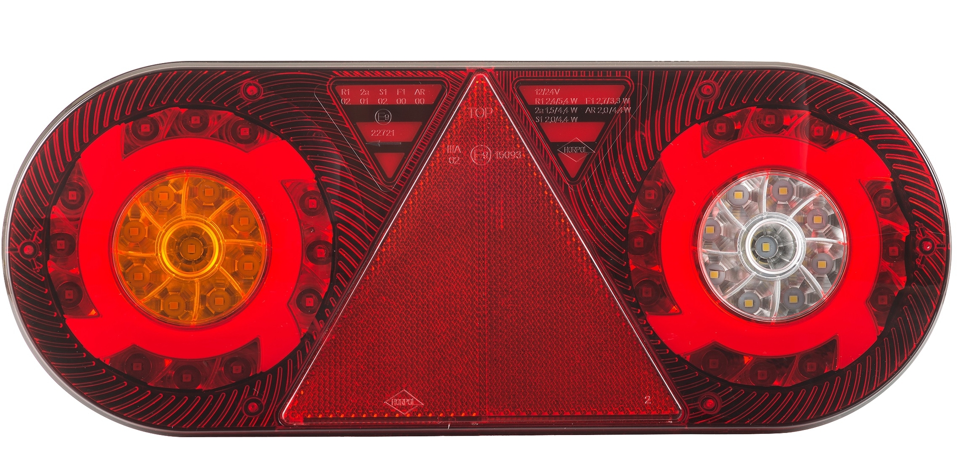 multifunctionele led achterlicht links - 12/24 volt - achterlamp - achterlicht - aanhanger achterlicht - horpol