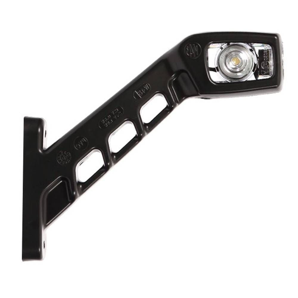 led breedtelamp haaks rechts 180mm 4x led - aanhanger zijlamp - zijlicht - breedtelicht