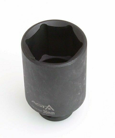 krachtdop lang 36 mm - 1/2 duims aansluiting - slagdop - impact dop - rateldop - dop - asta