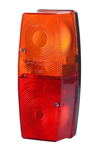 achterlicht 2 kamers 12 volt - achterverlichting - achterlicht - achterlamp - horpol