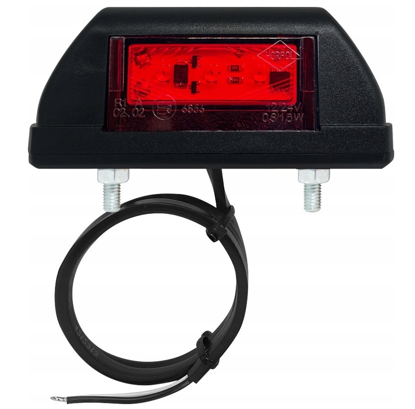 zijmarkeringslamp rood - 12/24 volt - markeringlamp - positielamp - horpol