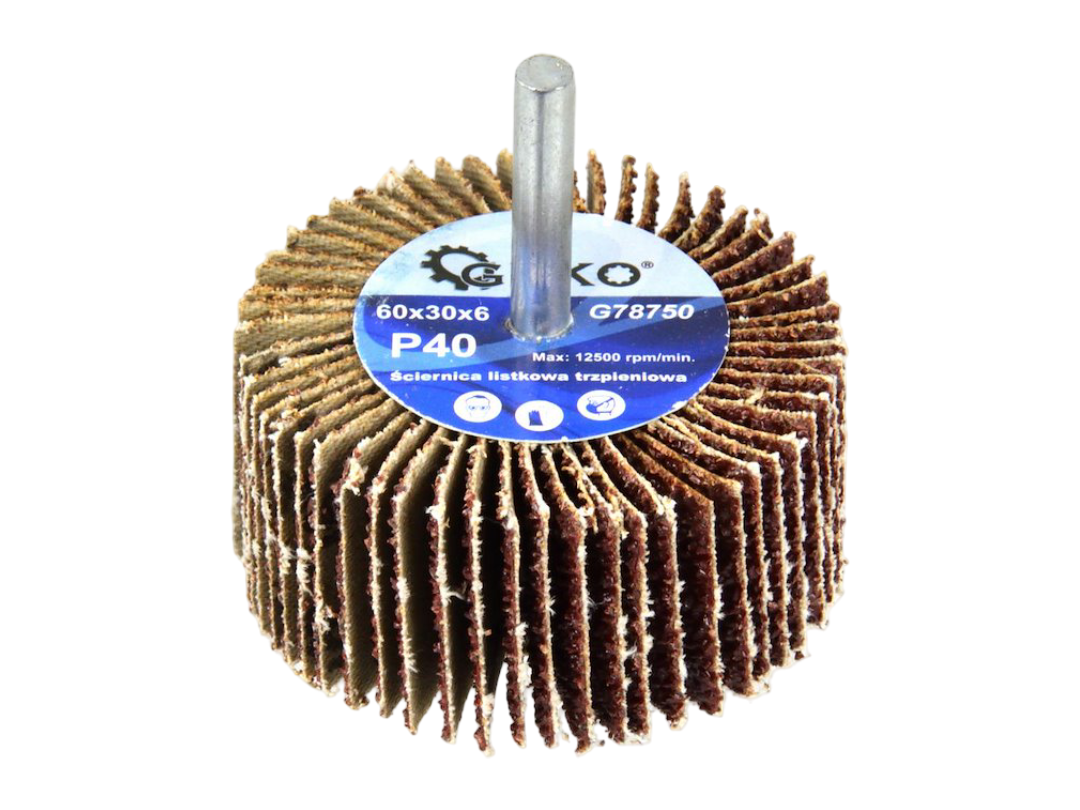 lamellenwiel - 60mm x 30mm - as van 6mm - korrel p40 - geko