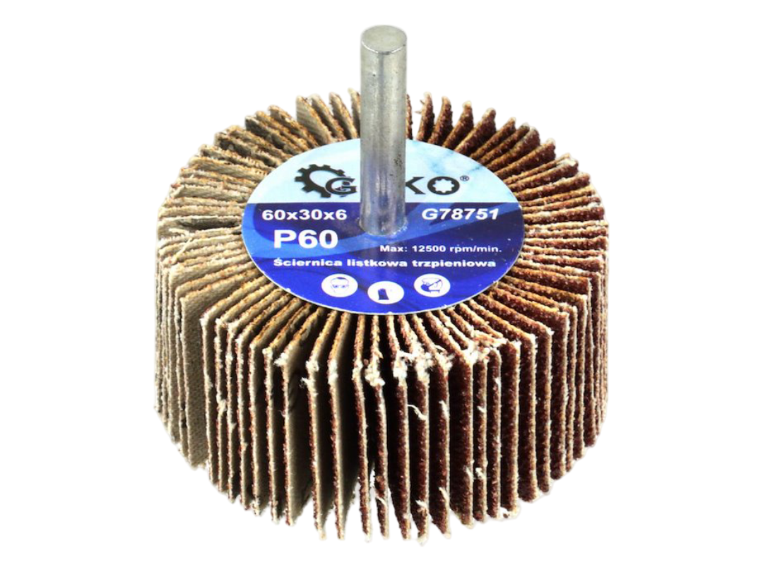 lamellenwiel - 60mm x 30mm - as van 6mm - korrel p60 - geko