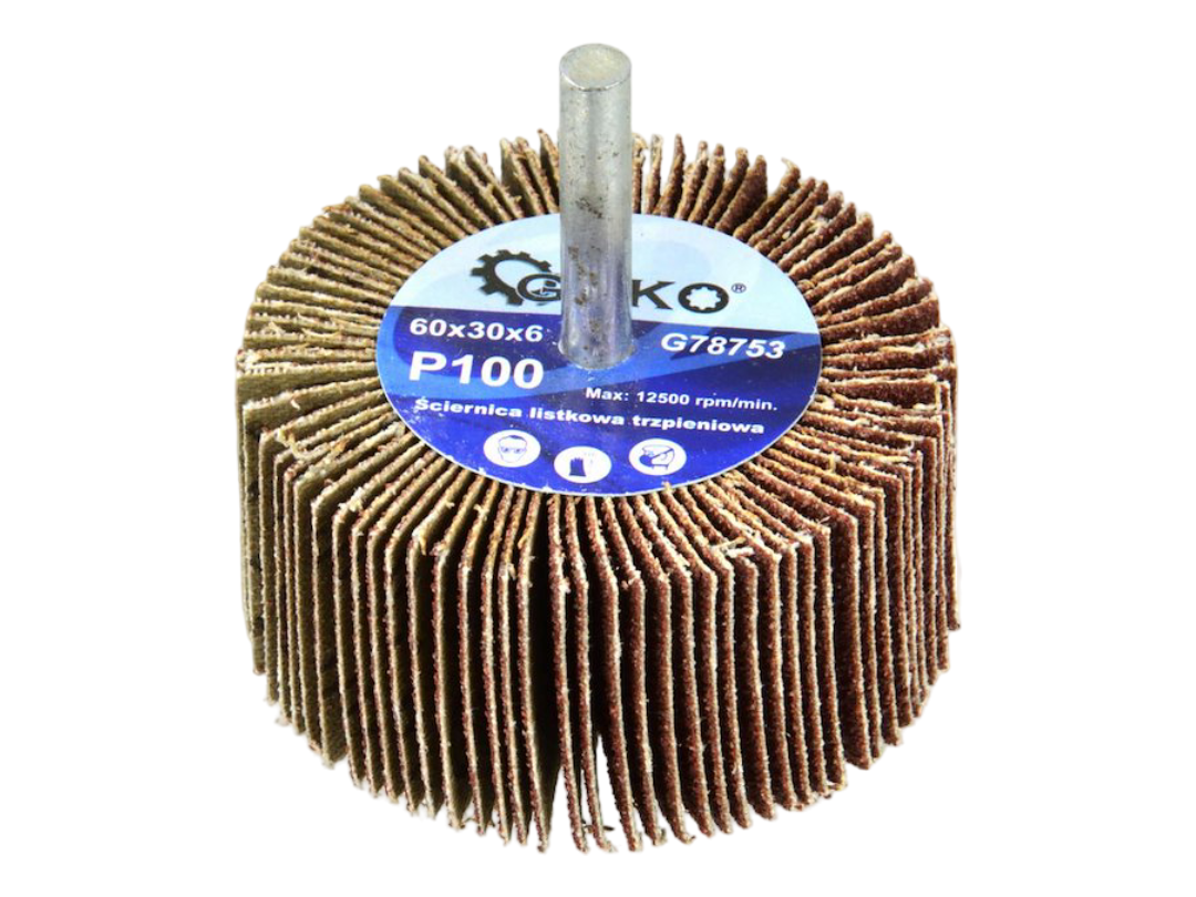 lamellenwiel - 60mm x 30mm - as van 6mm - korrel p100 - geko