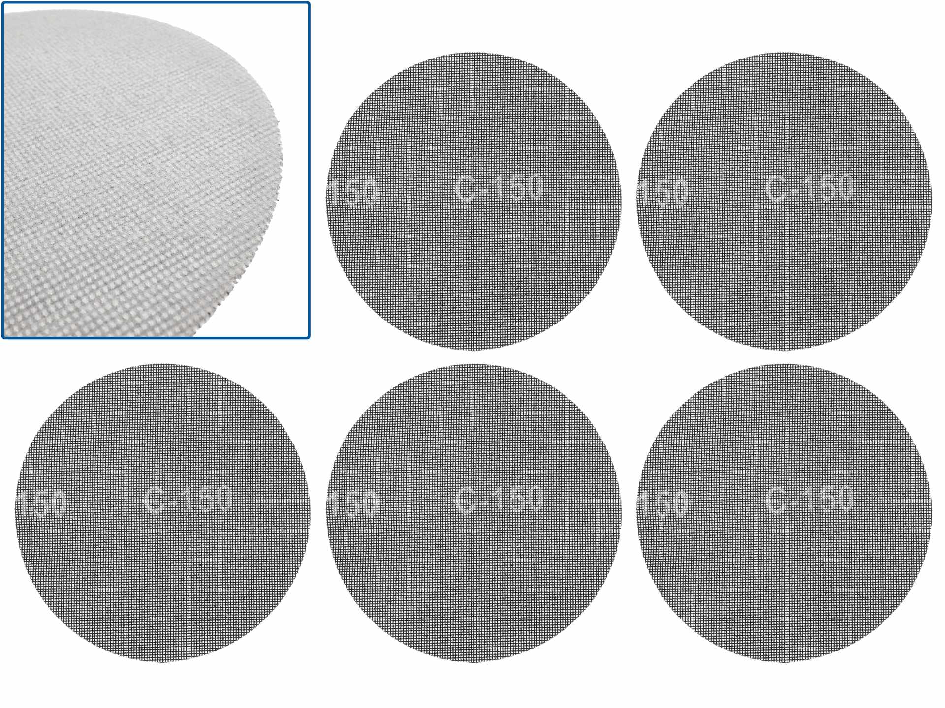 klittenband schuurgaas p150 - schuurgaas 225 mm - schuurnetten - geko