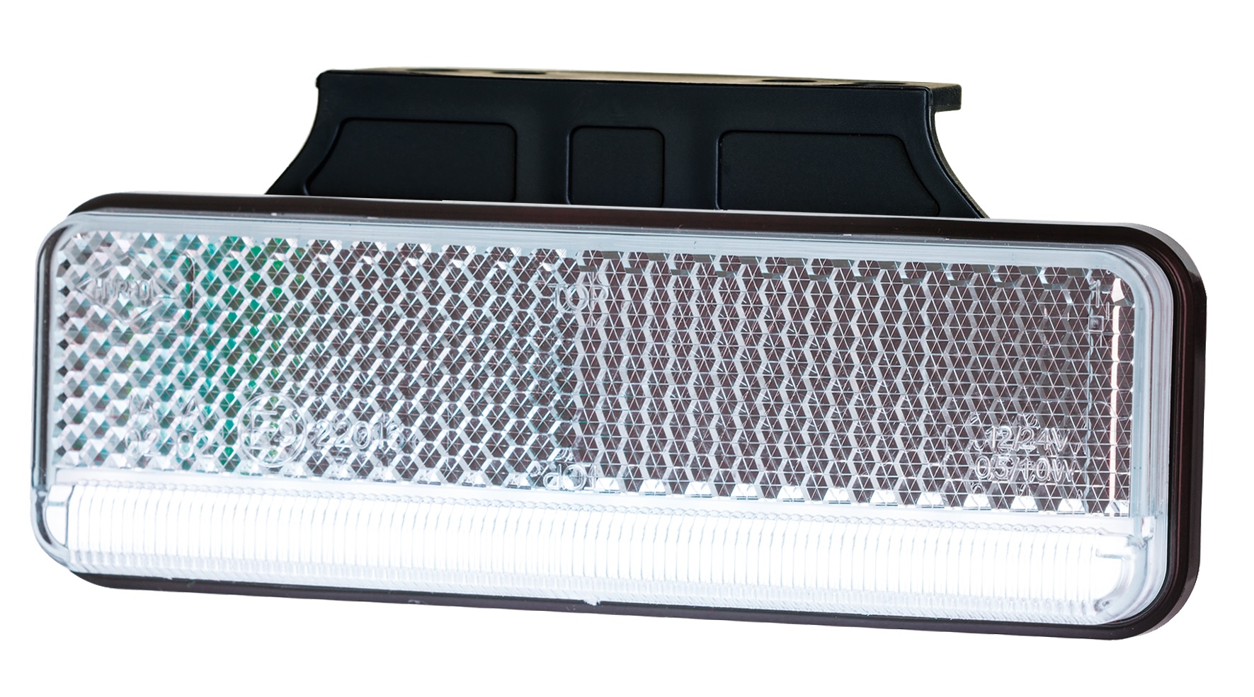 zijmarkeringslamp wit met houder - 12/24 volt - contourlamp neon led - markeringslamp - horpol