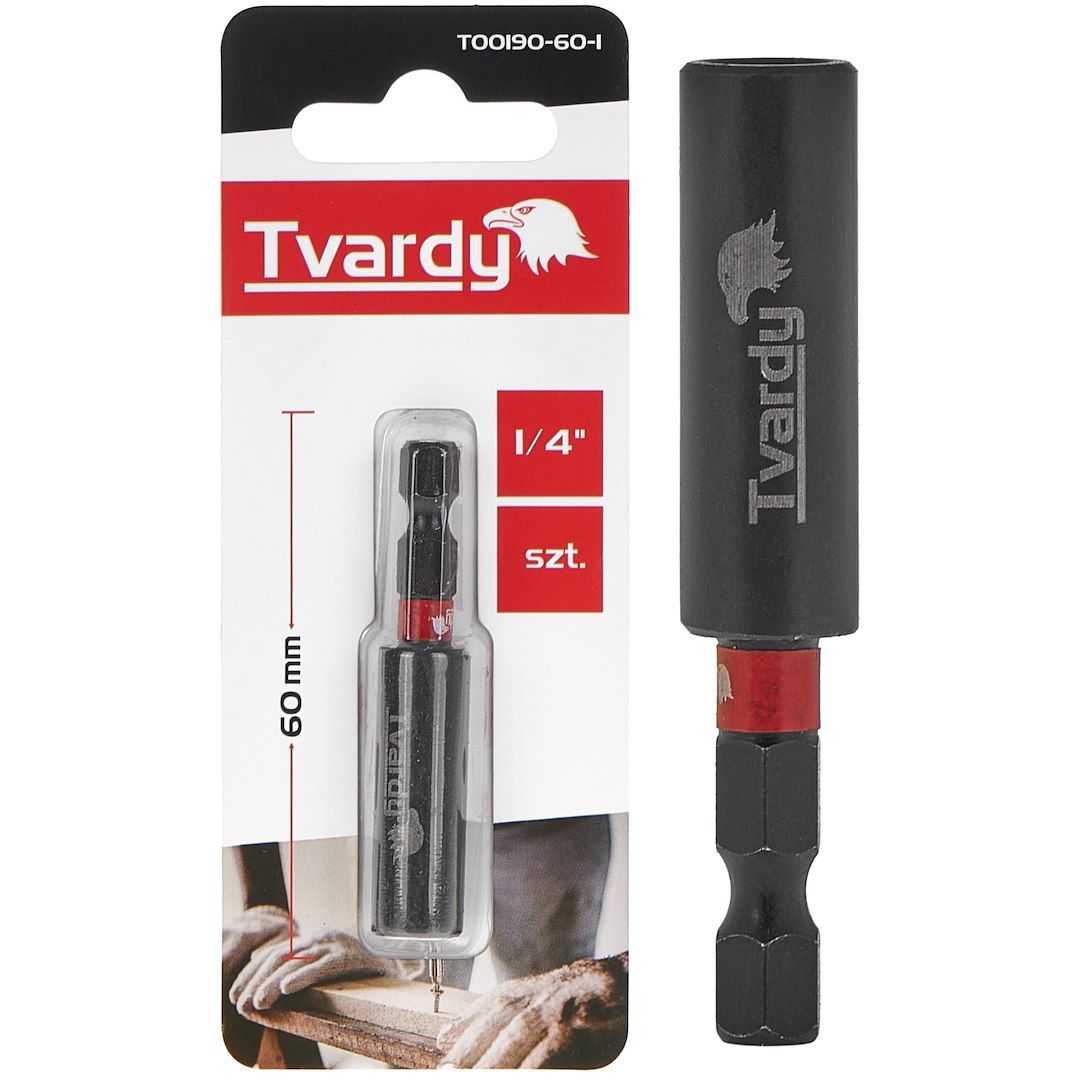 bithouder magnetisch 1/4 60mm -  impactbithouder - schroefbit houder - tvardy