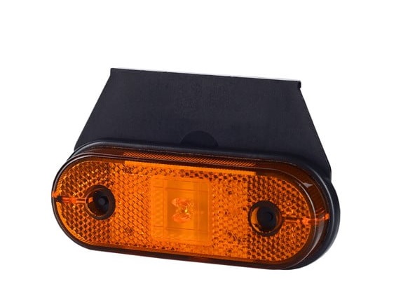 zijmarkeringslamp oranje met houder - 12/24 volt - markeringslamp ovaal - contourlamp - horpol