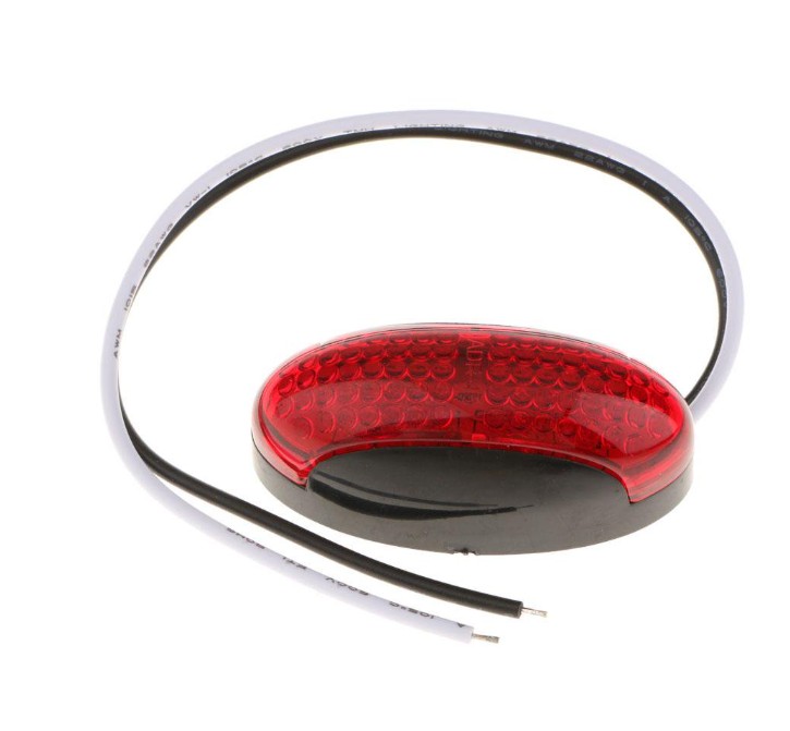 led zijmarkeringslamp universeel rood 4x led - contourlamp - zijlamp - breedtelamp