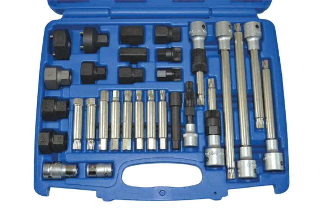 dynamo montage set - 30 delig - dynamo pully verwijderingsset - asta