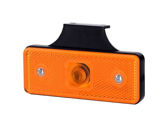 markeringslamp oranje met houder - positielamp 12 volt - zijmarkeringslamp - contourlamp - horpol