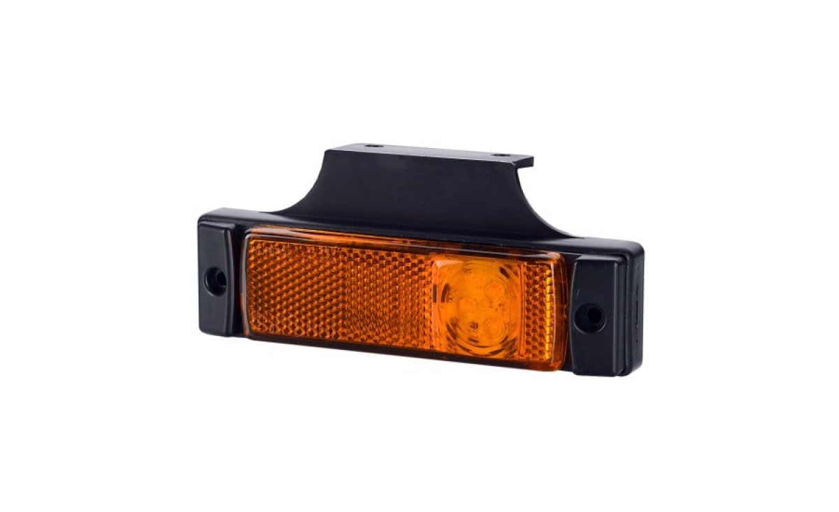 led zijmarkeringslamp inclusief houder universeel oranje 3x led - contourlamp - led zijlamp - led breedtelamp