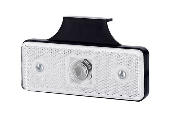 markeringslamp wit met houder - positielamp 12 volt - zijmarkeringslamp - contourlamp - horpol