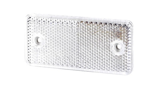 schroefbare reflector wit - 95x45 mm - schroefreflector - reflectieplaat - horpol