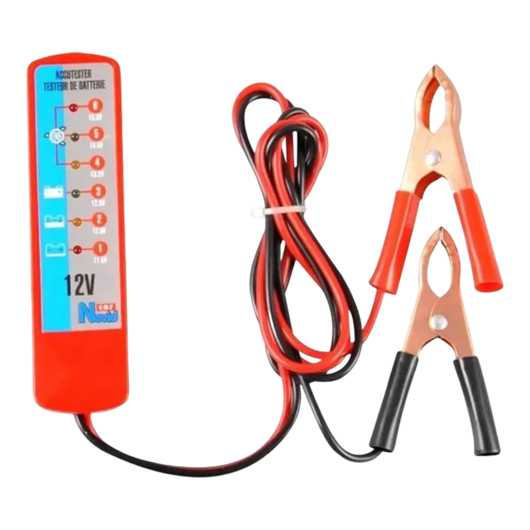 accutester klein model - 12 volt - accu tester - inclusief led indicatoren - batterijtester
