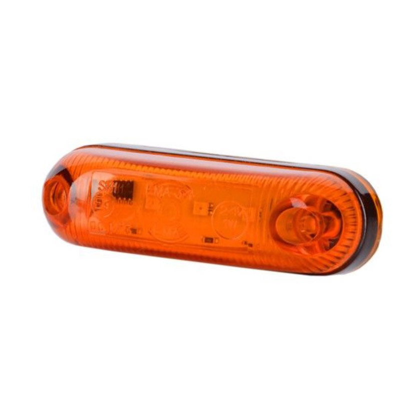 led zijmarkeringslamp universeel oranje 3x led - contourlamp - zij lamp - led breedtelamp