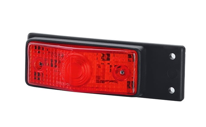 markeringslamp rood met steun - zijmarkeringslamp - positielamp 12 volt - contourlamp - horpol