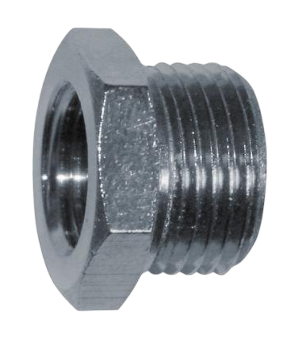 verloopstuk luchtkoppeling - 3/8'' naar 1/4'' - draad nippel - verloopnippel - asta