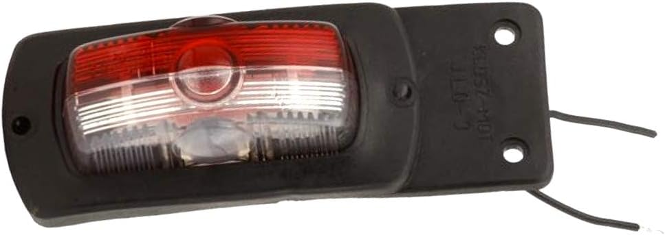 breedtelamp wit/rood met steun - breedteverlichting 12 volt - positielamp - contourlamp - kmr