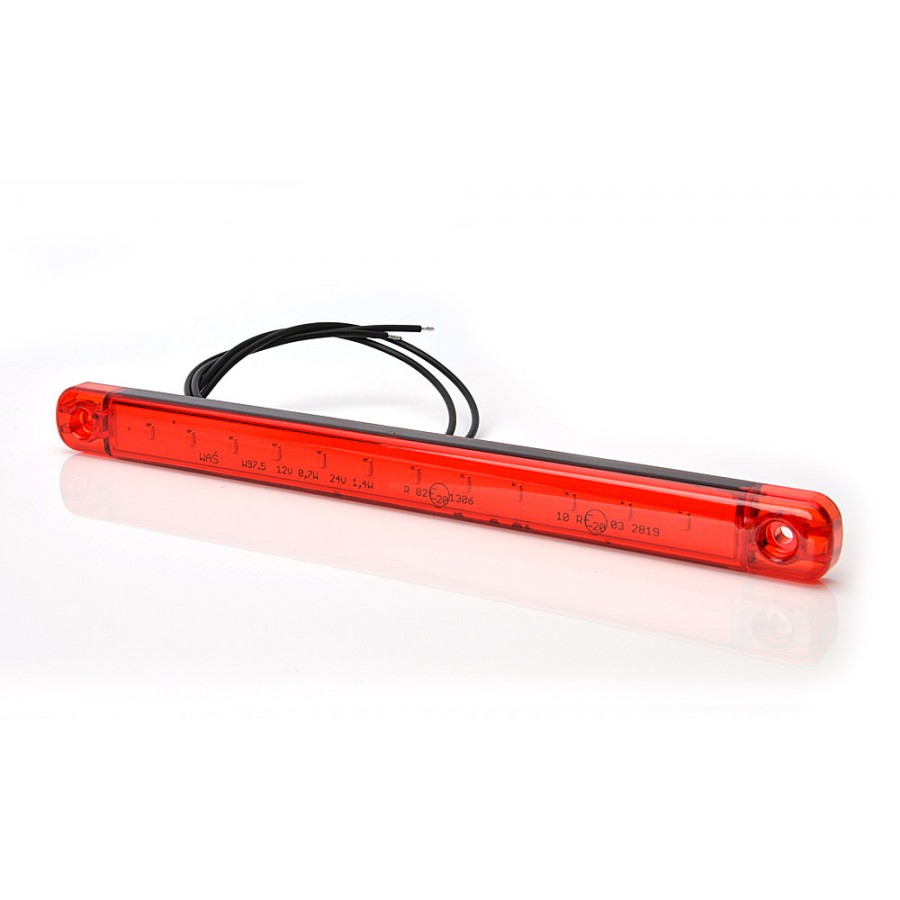 led zijmarkeringslamp universeel rood 12x led - contourlamp - zijlamp - led breedtelamp