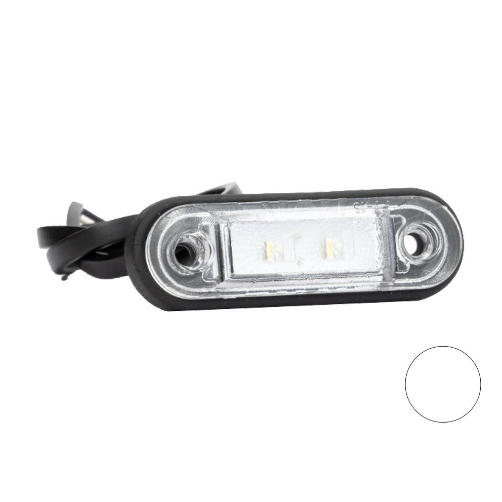 led zijmarkeringslamp universeel wit 2x led - led contourlamp - zij lamp - breedtelamp