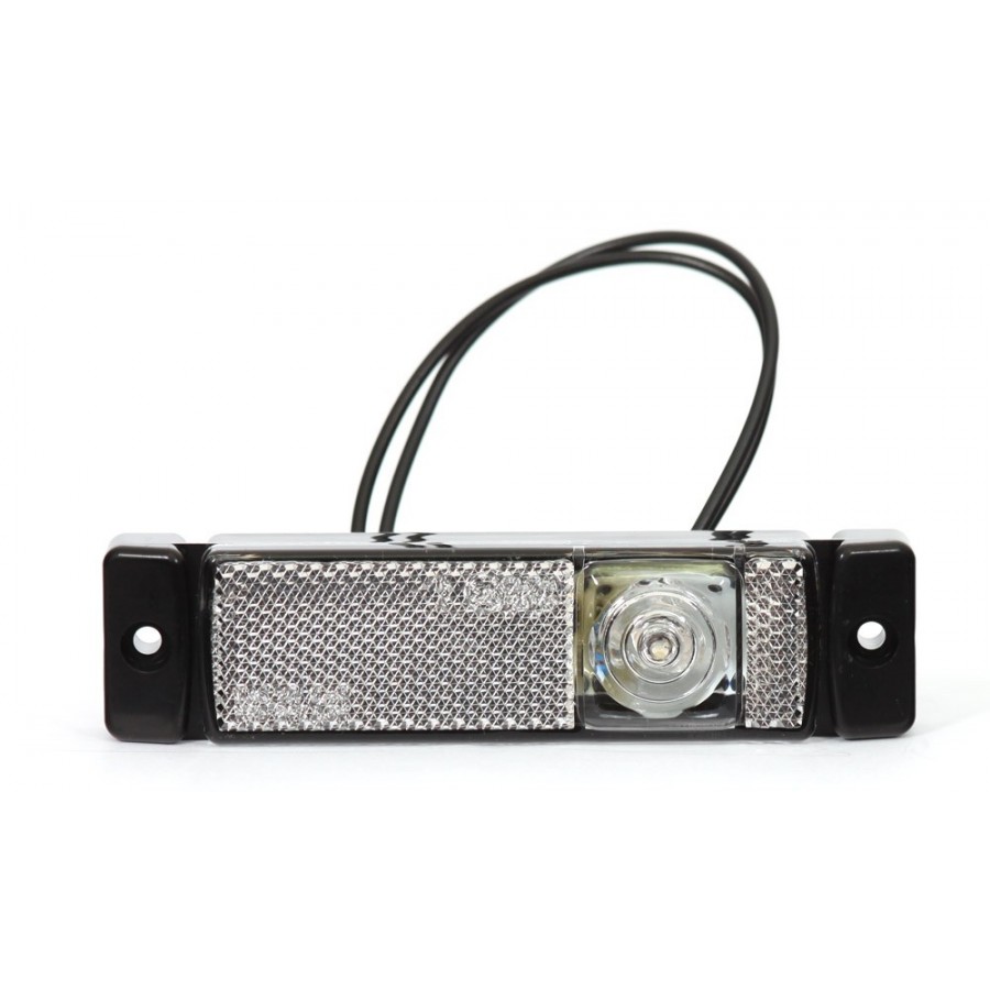 led zijmarkeringslamp universeel wit 1x led - contourlamp - zijlamp - breedtelamp - was