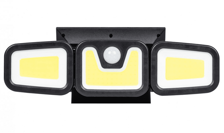 led solar bouwlamp + sensor - 100 led werklamp - ledlamp - buitenlamp - kmr