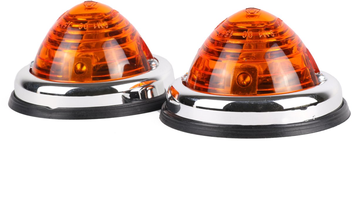 zijmarkeringslamp universeel oranje 2 stuks 12/24 volt - contourlamp - zij lamp - breedtelamp