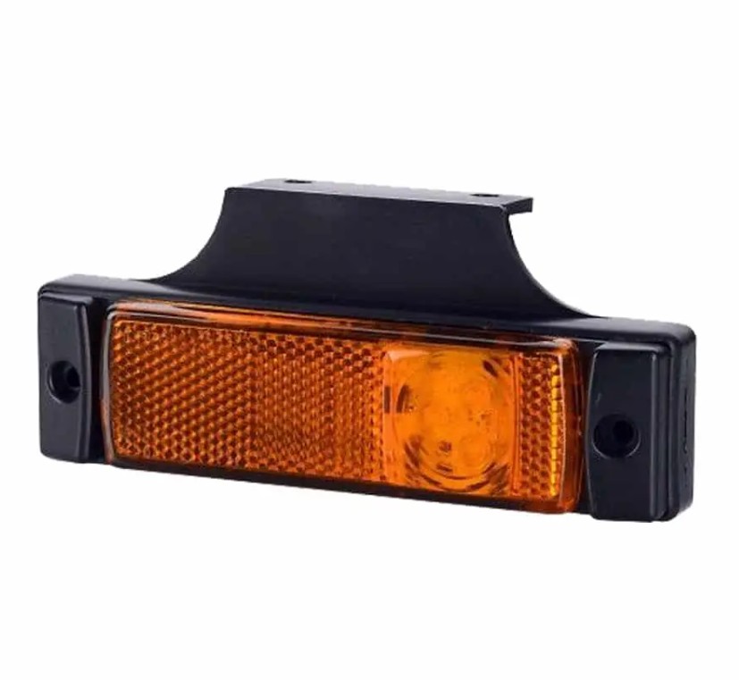 led zijmarkeringslamp universeel inclusief 5m kabel oranje 12/24 volt- contourlamp - zij lamp - breedtelamp