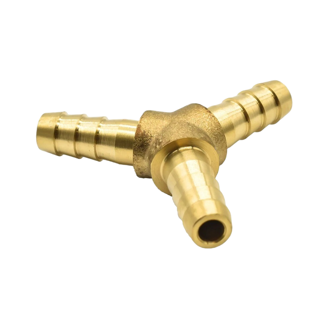 pneumatisch t-stuk verbindingskoppeling &ndash; messing slangkoppeling &ndash; 8 mm &ndash; luchtslang splitter