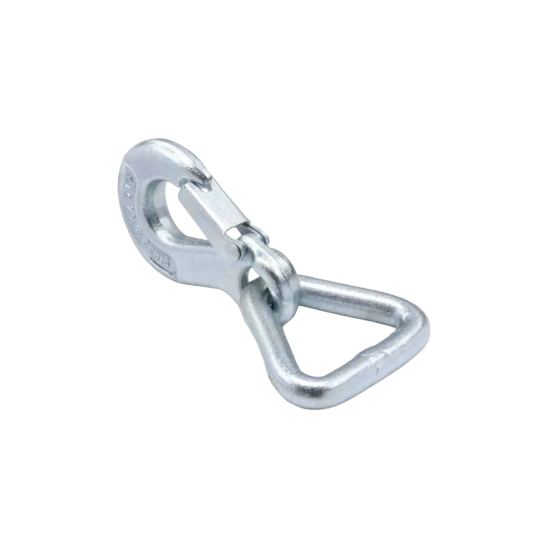 driehoekige klephaak 10.0t - klep haak - 77mm - haak met veiligheidsbeugel - trekhaak - sleepkabelhaak