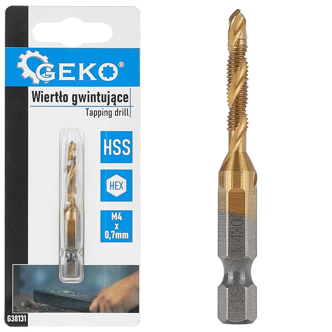 hss boor tap m4 x 0,7mm - tapboor - boor - tap - geko