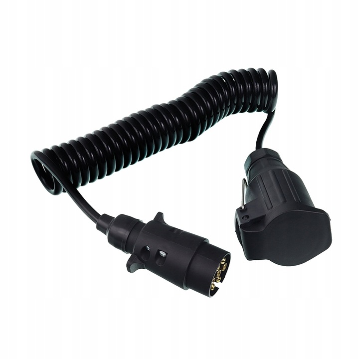 spiraalkabel 7-13 aderig 2 meter - stekker - aanhanger stekker - contrastekker