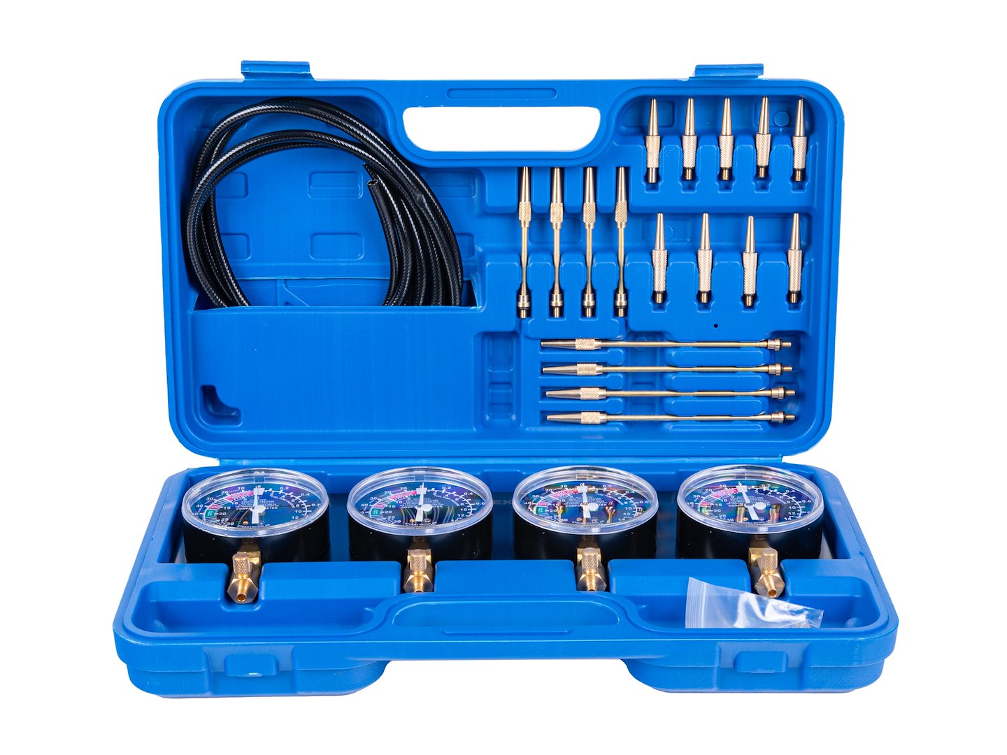 compressie mano 26 delig - caburateursynchronisatieset - manometersset - geko