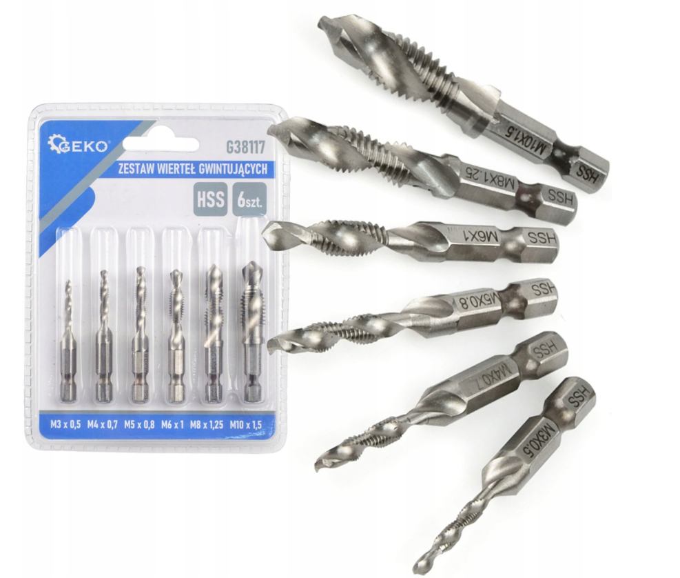 hhs tapset- 6 delig - m3 tot m10 - boorset - geko