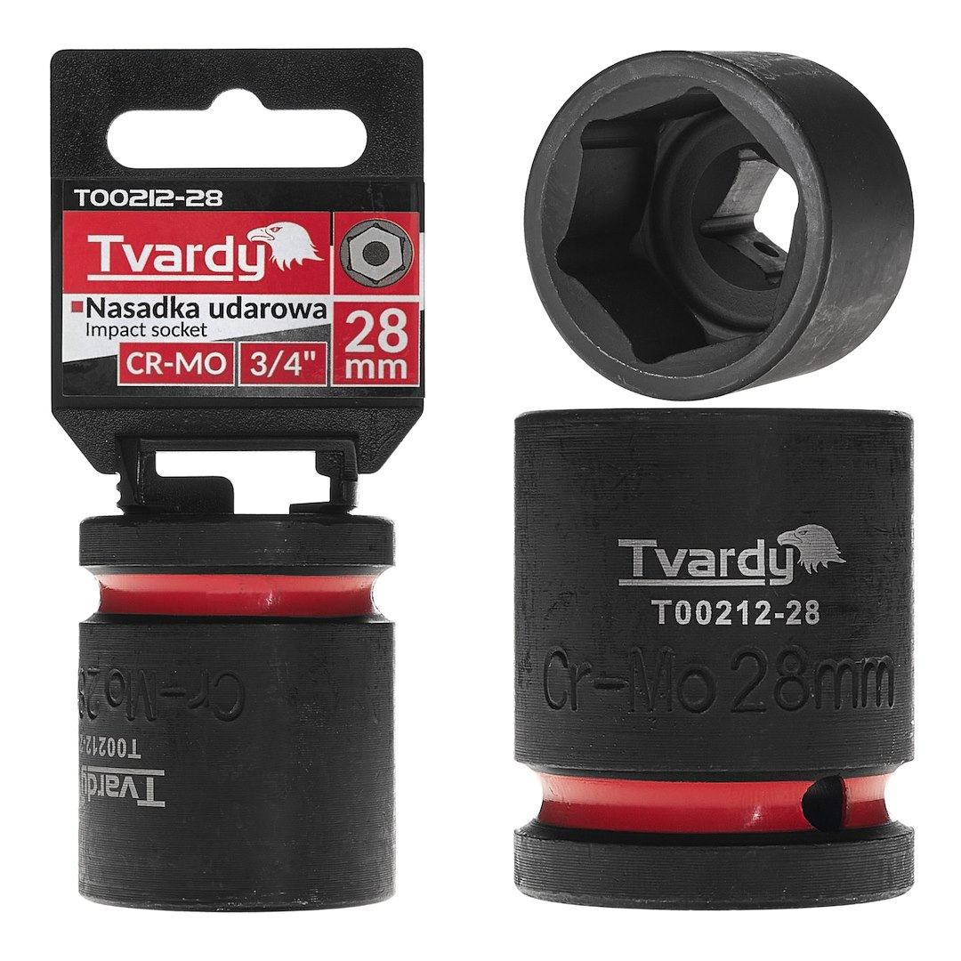 krachtdop 28 mm - 3/4 duims aansluiting - slagdop - impact dop - rateldop - dop - tvardy