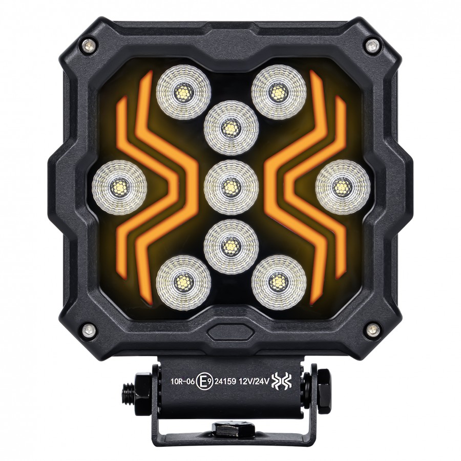werklamp x-spider 2 -  bouwlamp 9x led + 4 led strips - werklicht - ledlamp - lamp