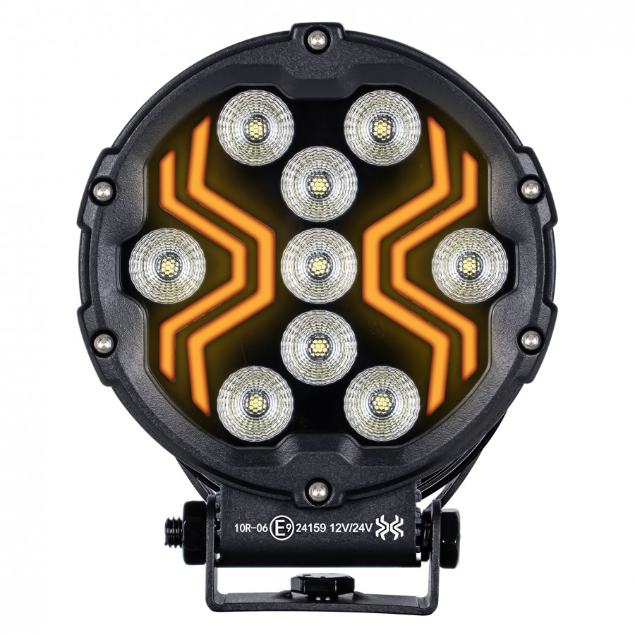 werklamp x-spider 3 - bouwlamp 9x led + positieverlichting - werklicht - ledlamp - lamp
