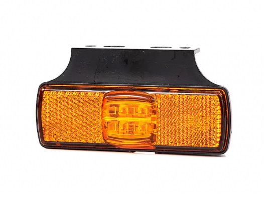 oranje led zijmarkeringslamp met houder - 4x led contourlamp - markeringslamp - positielicht - fristom