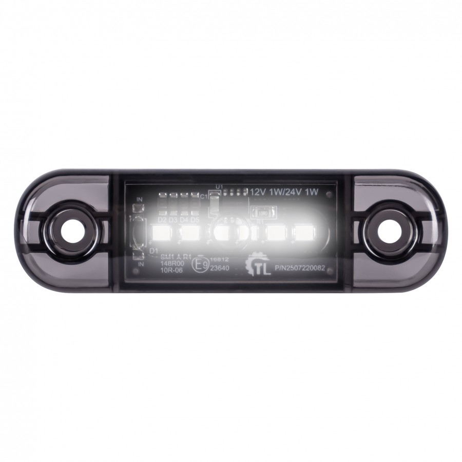 led zijmarkeringslamp donker wit 6x led - contourlamp - zijlamp - markeringslamp