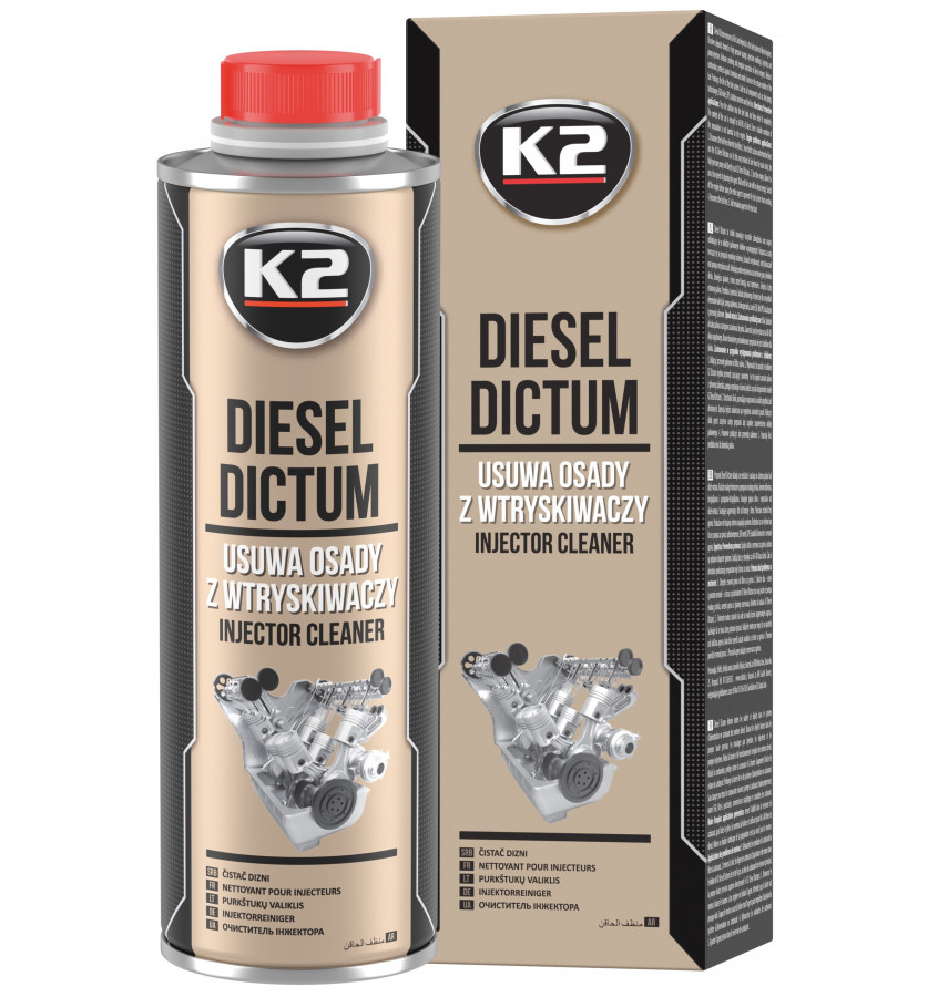 k2 common rail injector cleaner 500 ml - diesel dictum - verwijdert vuil en afzettingen - injector reiniger 