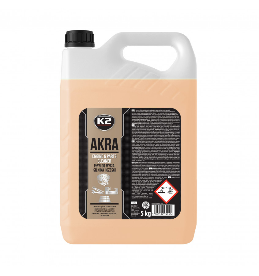 k2 motor en onderdelen reiniger 5 liter - onderdelenreiniger akra - motorreiniger - schoonmaakmiddel