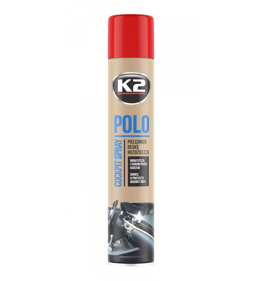k2 polo cockpitspray aardbei 750 ml - cockpit reiniger - cockpit geur - autogeur - interieurreiniger
