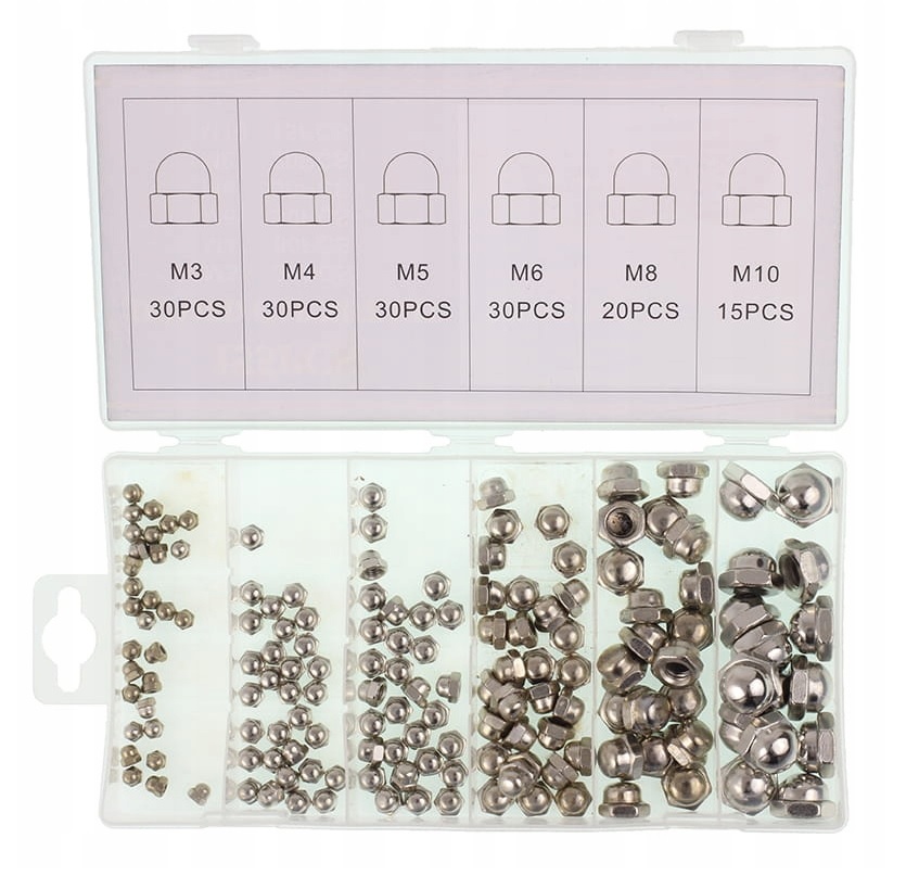 dopmoeren set 155 delig - moerenset - dopmoer - borgmoeren - gmp